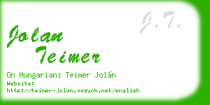 jolan teimer business card